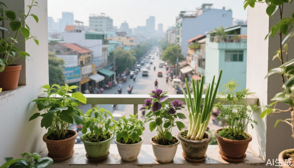 Vườn Thuốc Cộng Đồng và Mẹo Trồng Tía Tô, Sả Trên Ban Công Thành Phố