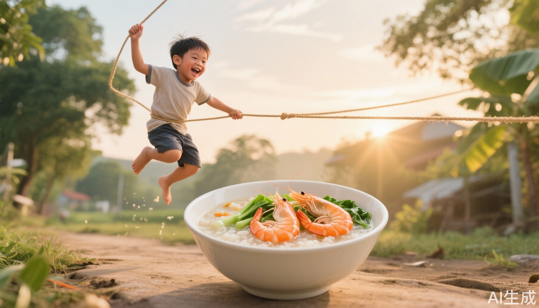 Phát Triển Xương Trẻ Em: Tăng Cường Bài Tập Nhảy Dây và Dinh Dưỡng Truyền Thống Với Cháo Tôm Bổ Sung Canxi