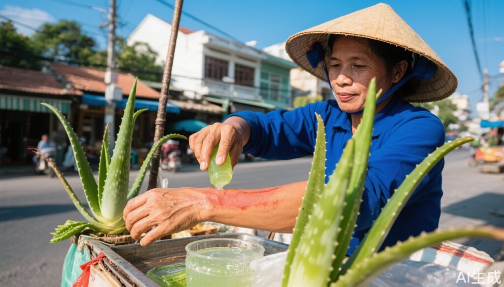 Chăm sóc da cháy nắng hiệu quả cho công nhân ngoài trời ở Việt Nam: Kết hợp nha đam truyền thống và kem dưỡng hiện đại