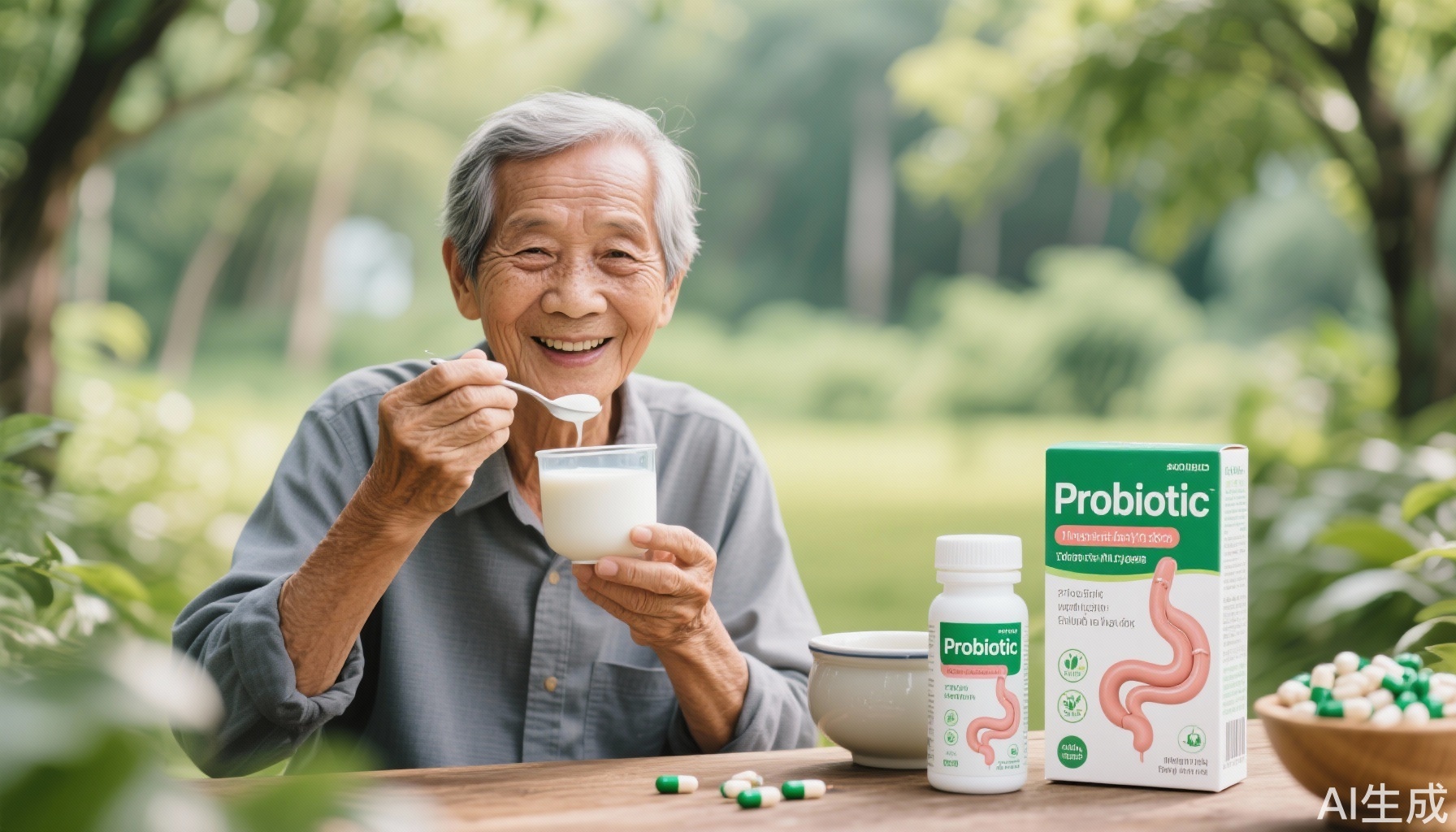 Sức Khỏe Đường Ruột Ở Người Cao Tuổi: Bí Quyết Từ Sữa Chua Lên Men Truyền Thống và Viên Uống Probiotic Hiện Đại