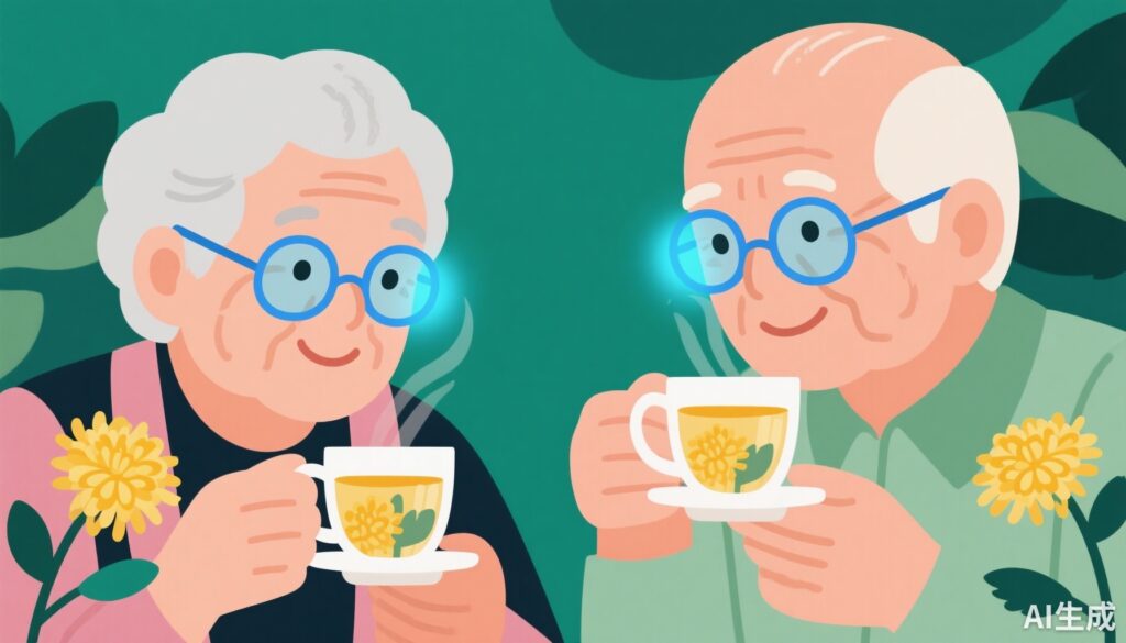 Chăm Sóc Thị Giác cho Người Cao Tuổi: Trà Hoa Cúc và Kính Chặn Ánh Sáng Xanh