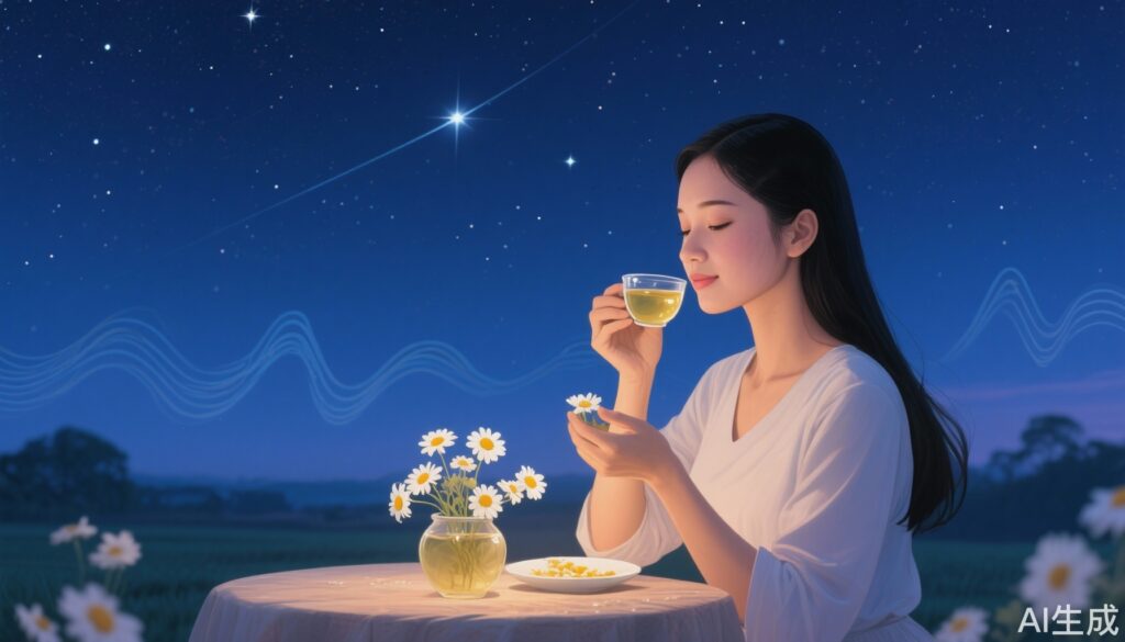 Giấc Ngủ Chất Lượng: Cải Thiện Tình Trạng Mất Ngủ Ở Phụ Nữ Mãn Kinh Với Trà Hoa Cúc Việt Nam Và Liệu Pháp Âm Thanh Hiện Đại