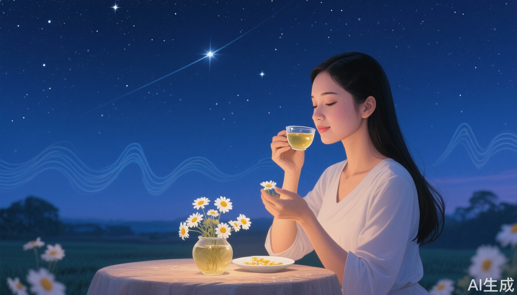 Giấc Ngủ Chất Lượng: Cải Thiện Tình Trạng Mất Ngủ Ở Phụ Nữ Mãn Kinh Với Trà Hoa Cúc Việt Nam Và Liệu Pháp Âm Thanh Hiện Đại