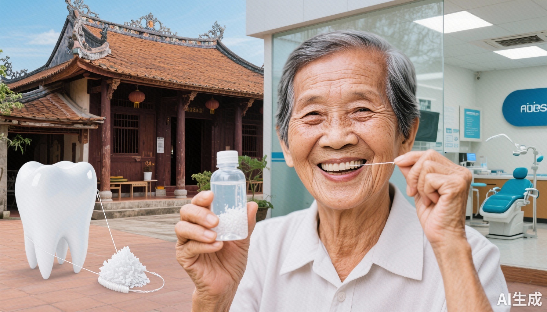 Chăm Sóc Răng Miệng Toàn Diện Cho Người Cao Tuổi: Kết Hợp Rửa Miệng Nước Muối Truyền Thống Và Kỹ Thuật Lấy Vôi Hiện Đại