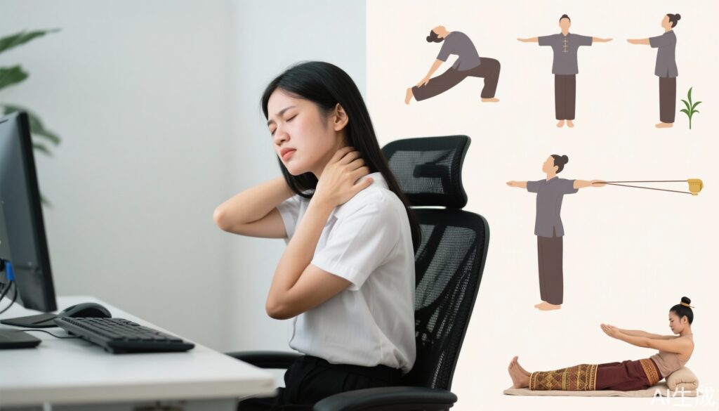 Giữ Vững Sức Khỏe Cột Sống Cổ Cho Phụ Nữ Văn Phòng Việt Nam: Từ Xoa Bóp Truyền Thống Đến Bài Tập Kéo Dãn Hiện Đại