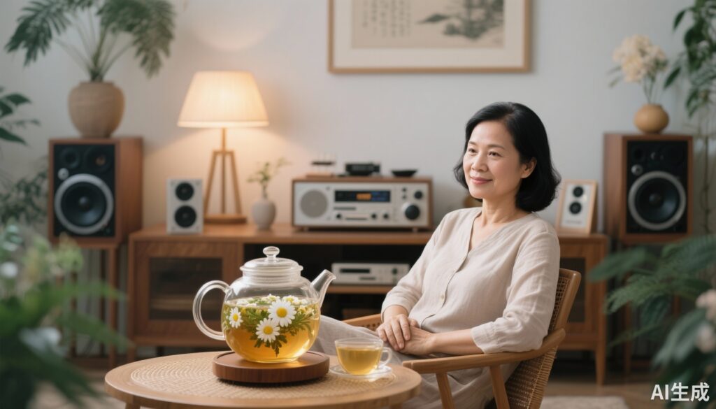 Cải Thiện Chất Lượng Giấc Ngủ Cho Phụ Nữ Mãn Kinh: Kết Hợp Trà Hoa Cúc Việt Nam Và Thư Giãn Bằng Âm Thanh Hiện Đại