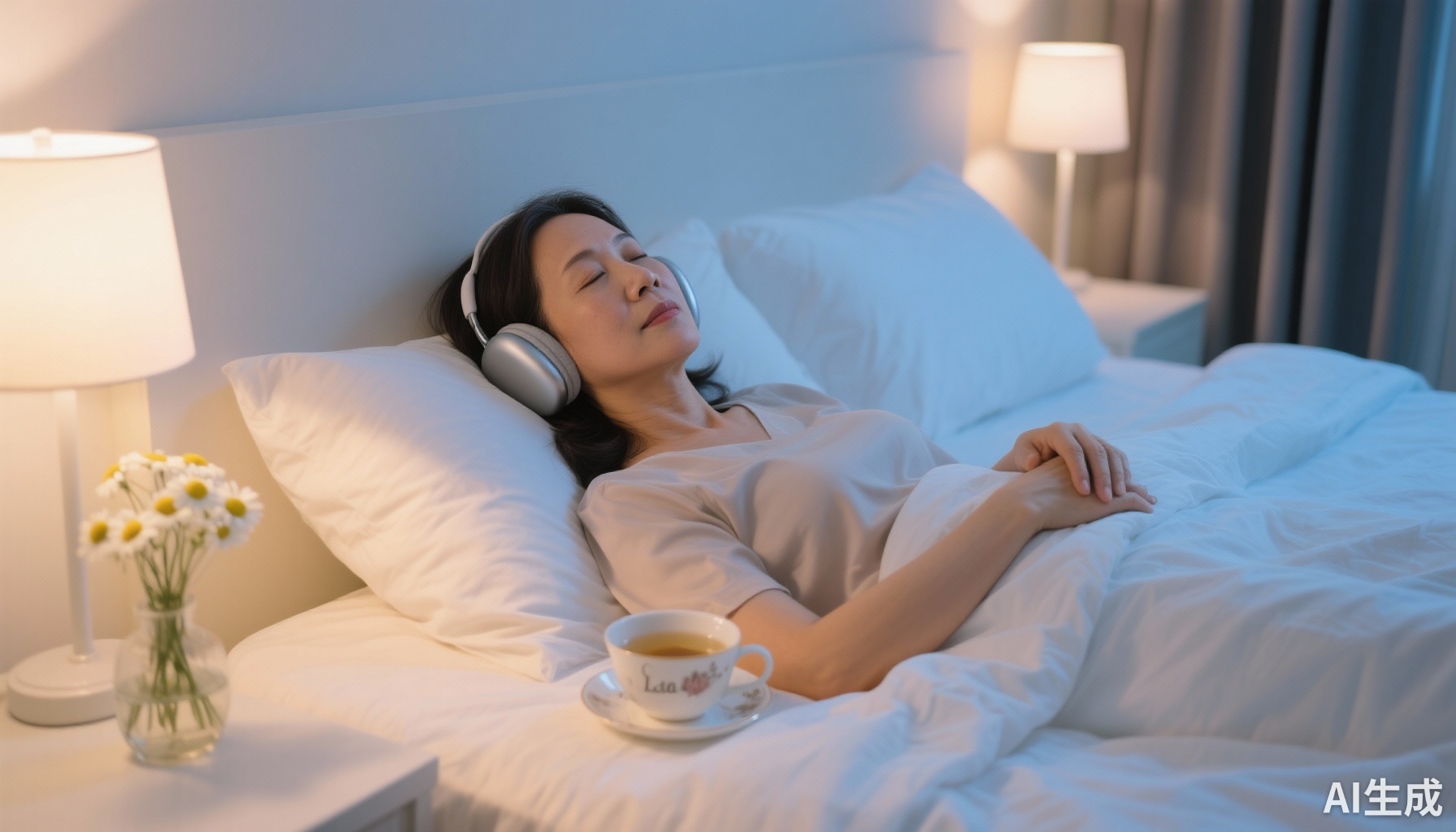 Cải Thiện Giấc Ngủ Cho Phụ Nữ Mãn Kinh: Từ Trà Cúc La Mã Việt Nam Đến Liệu Pháp Âm Thanh Hiện Đại