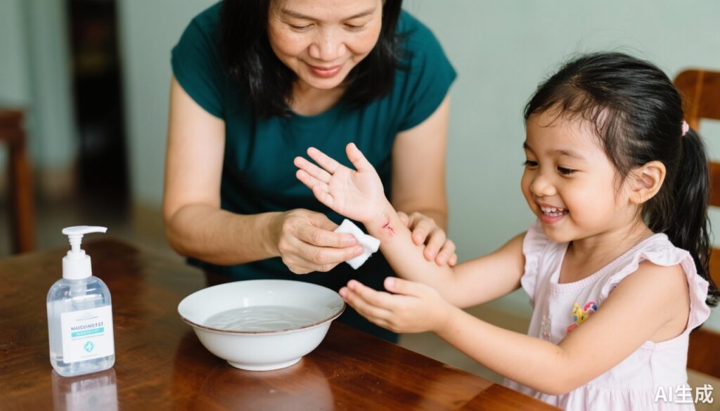 Chăm sóc vết thương da nhỏ: Vai trò của nước rửa kim ngân hoa và gel kháng khuẩn hiện đại