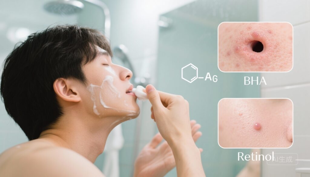 Nốt Mụn Ẩn và Lỗ Chân Lông Tắc: So Sánh Hai Phương Pháp Điều Trị BHA và Retinol