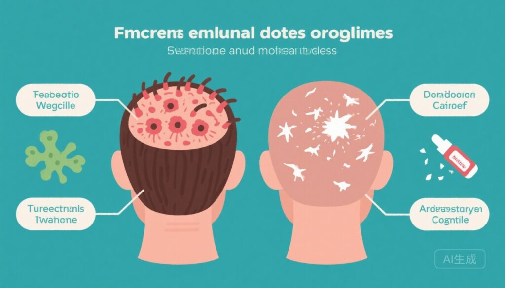 Sự khác biệt giữa nhiễm nấm da đầu và gàu: Cách nhận biết và hai phương pháp điều trị khác nhau